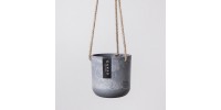 Grey stone hanging planter 4 in